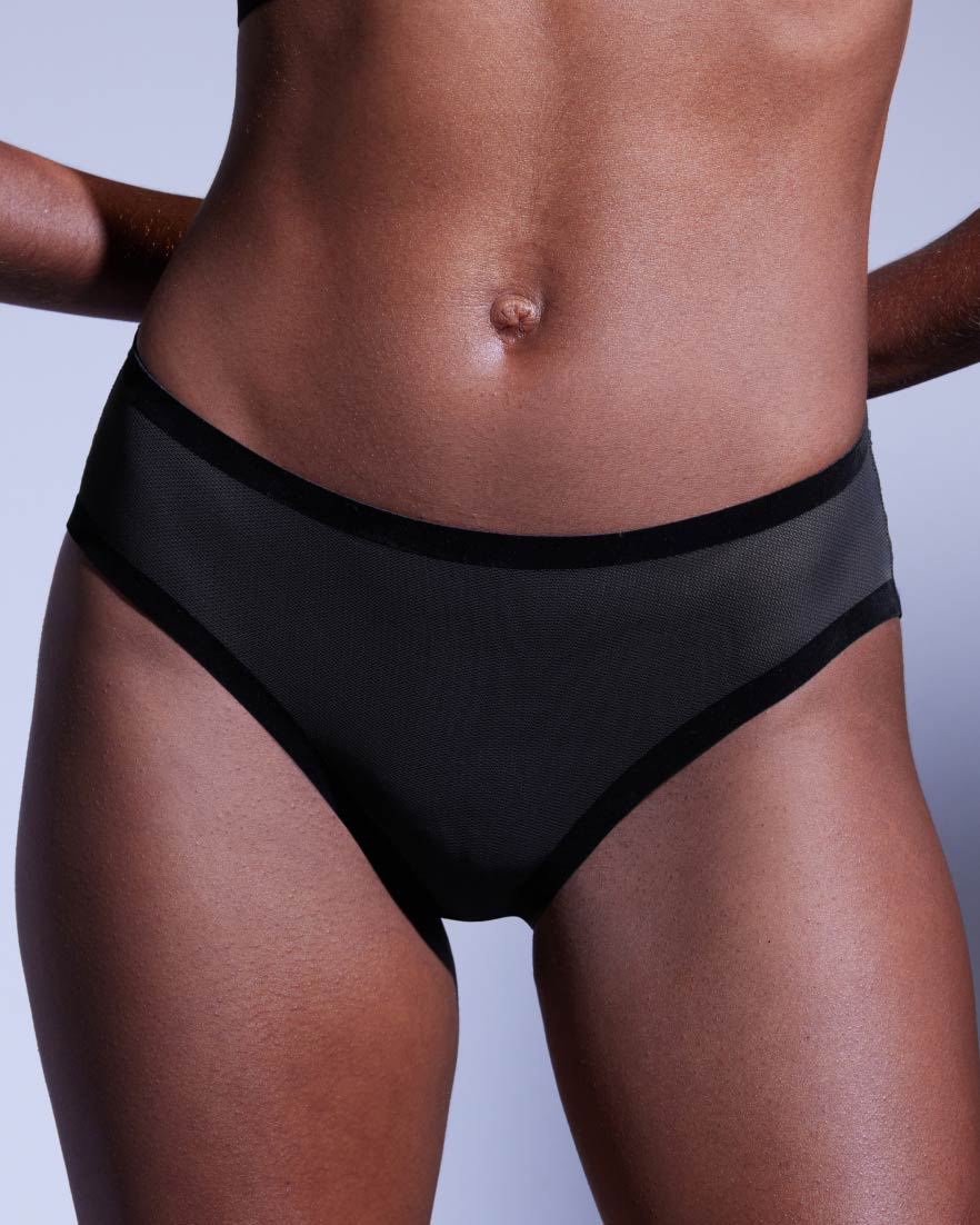 Black Mesh Brief