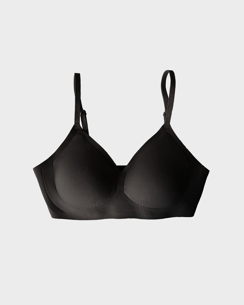 Eashery Sticky Bras for Women Women's Seamless Pullover Bra With Built-in  Cups Black A