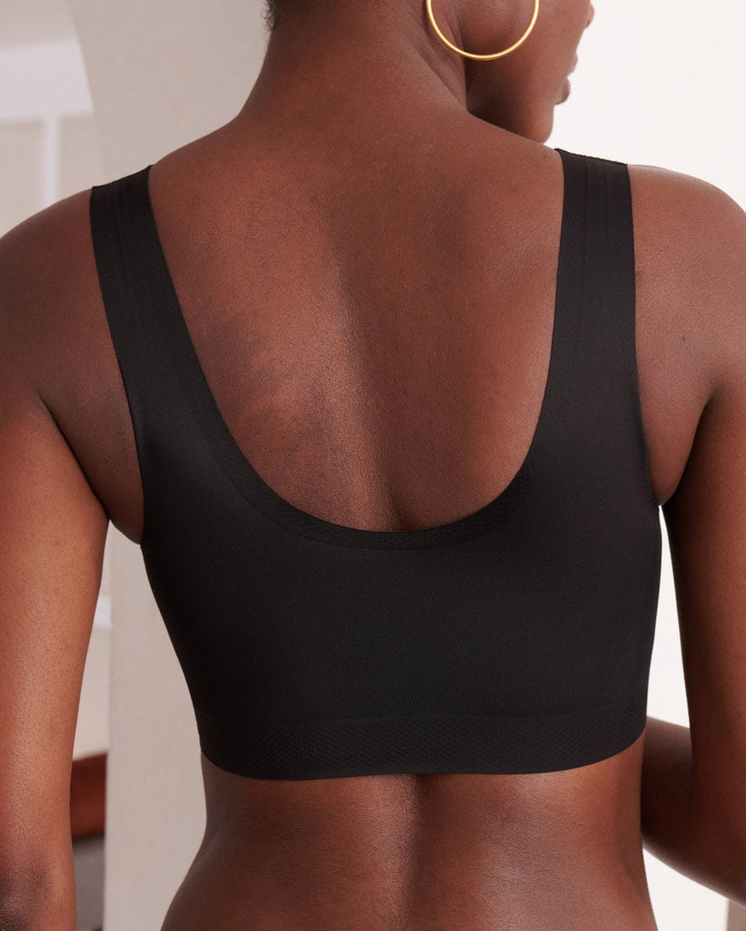 EBY Women's Wireless Bralette Bra, Opaque, Black, XS : : Fashion