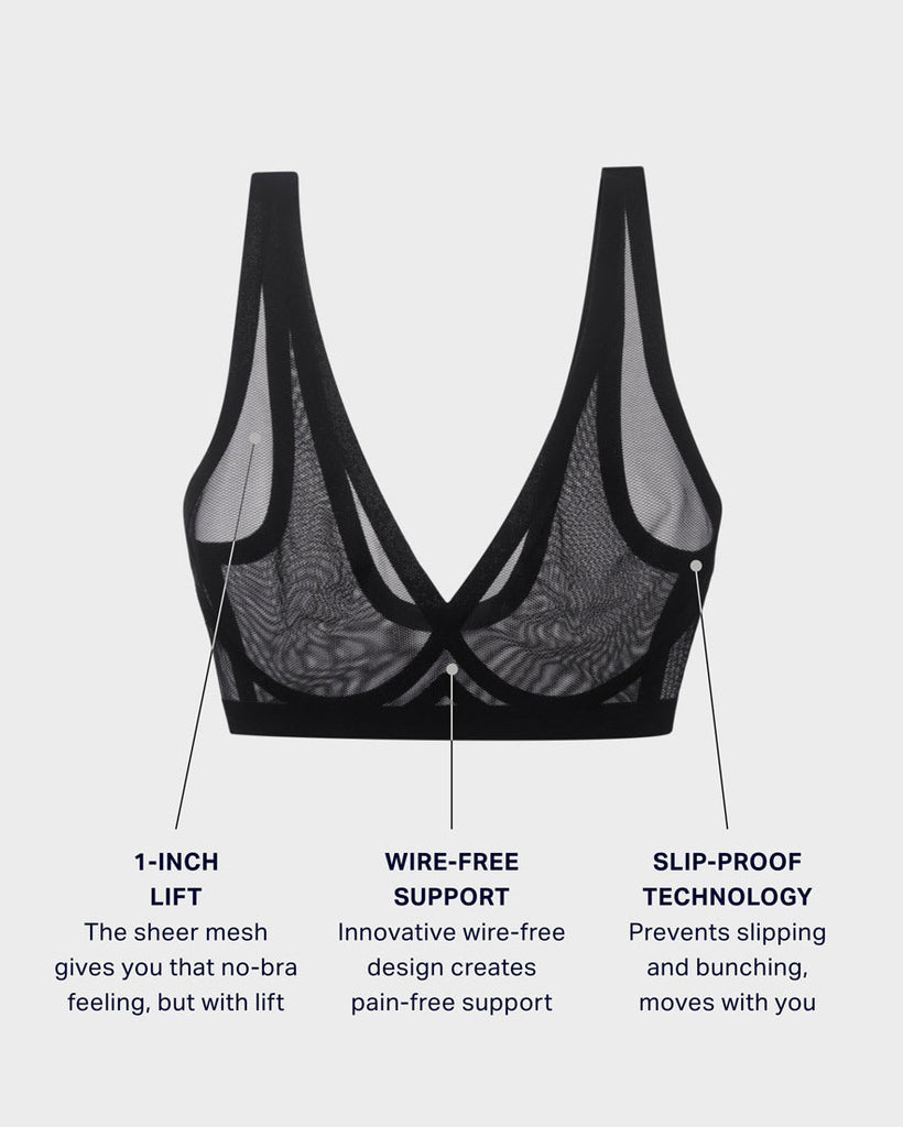 Black Sheer Bralette Bundle - Comfortable and Sustainable Lingerie