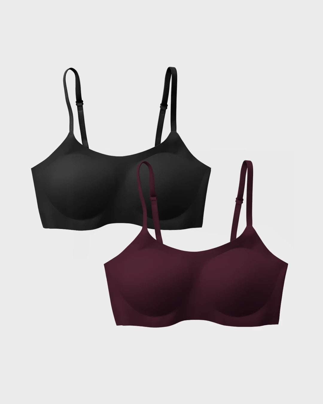 Bralette Support Bundle Black and Merlot