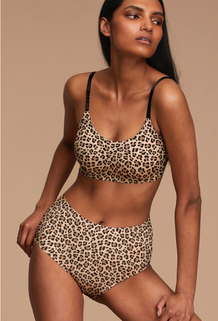 Seamless Leopard High Waisted Underwear for Women