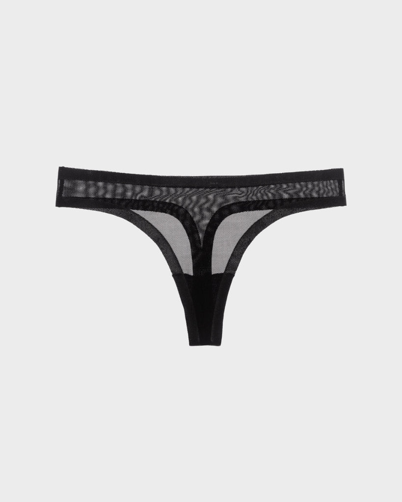 Black Mesh Thongs For Women // Seamless Underwear // EBY™