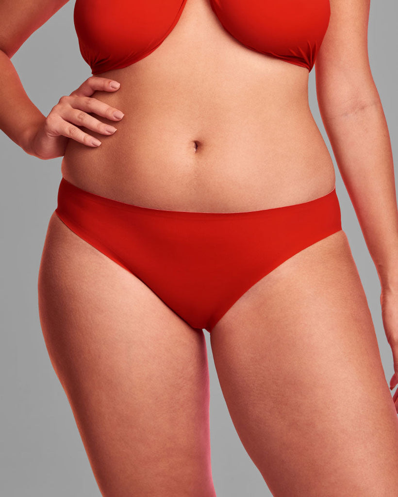Poppy Red Bikini Panties // Seamless Red Underwear // EBY™