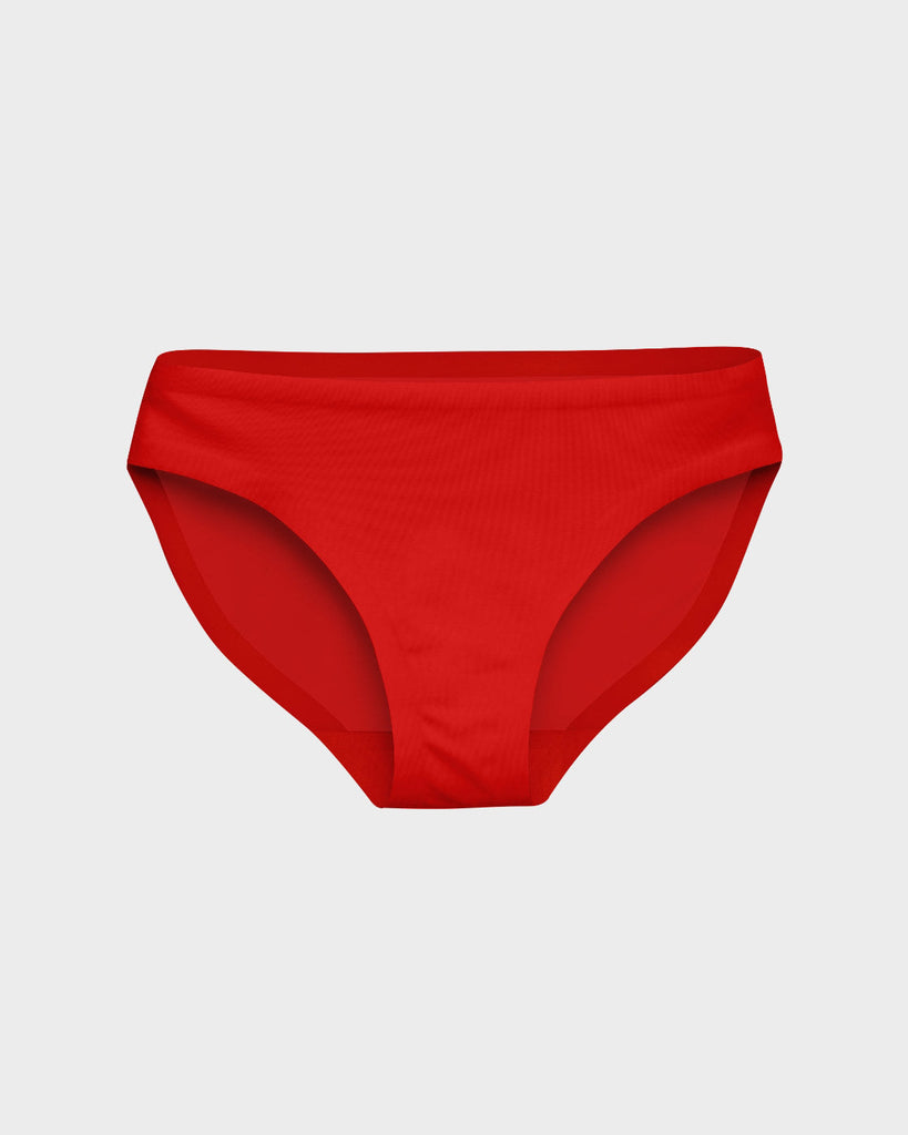 Buy C9 Medium Rise Three-Fourth Coverage Seamless Bikini Panty (Pack Of 2)  - Black Chilly Paper Red at Rs.676 online