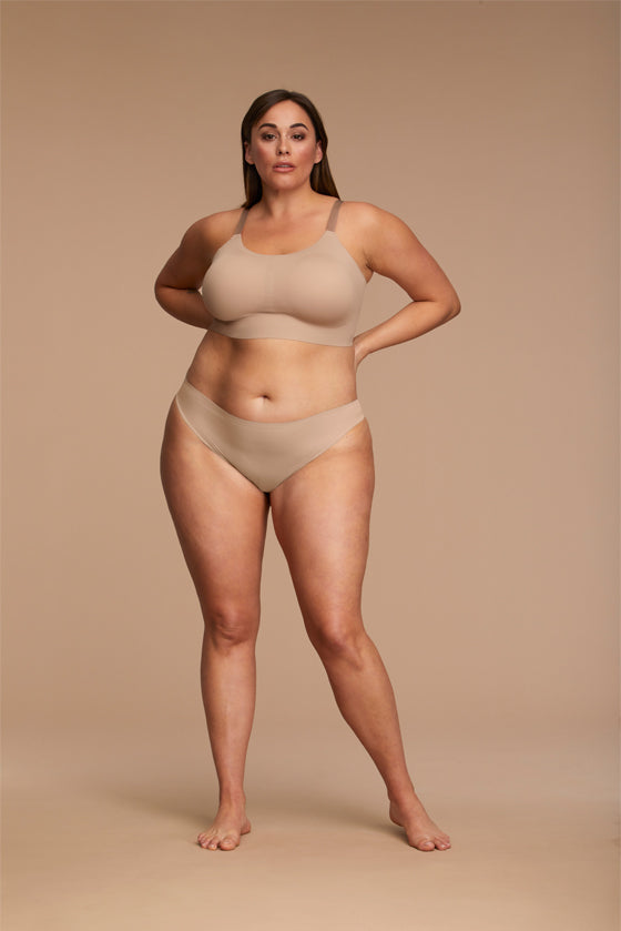 EBY Nude Thong in Plus Front