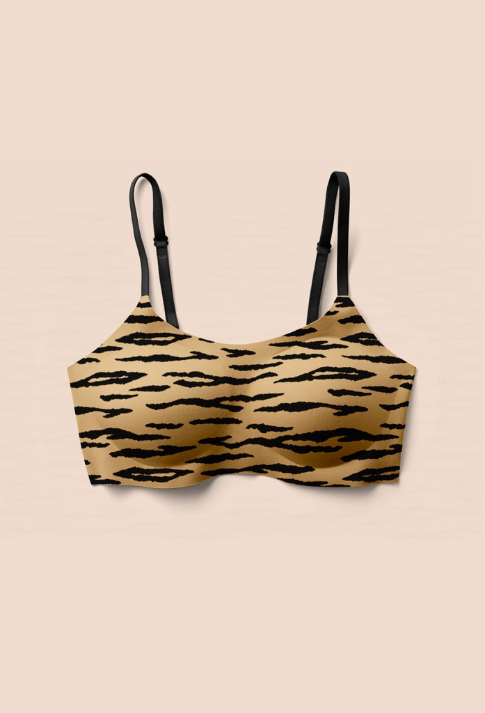 Sleek Tiger Print Bralette Pattern // EBY™ Seamless Bralette
