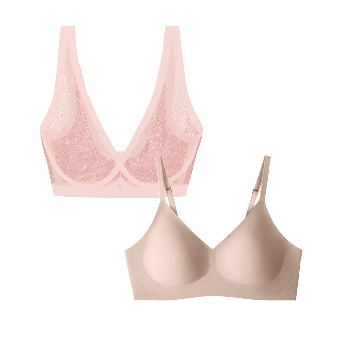Murex Shell Sheer Bralette and Nude Relief Bra Bundle