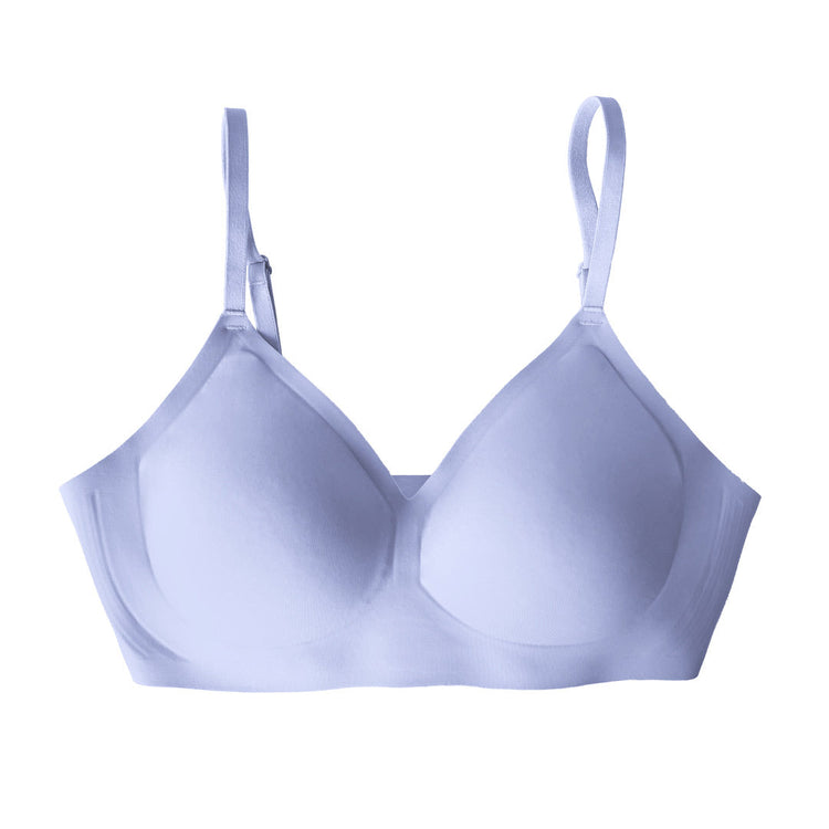 Pack of two bralettes with seamless straps. - Light blue