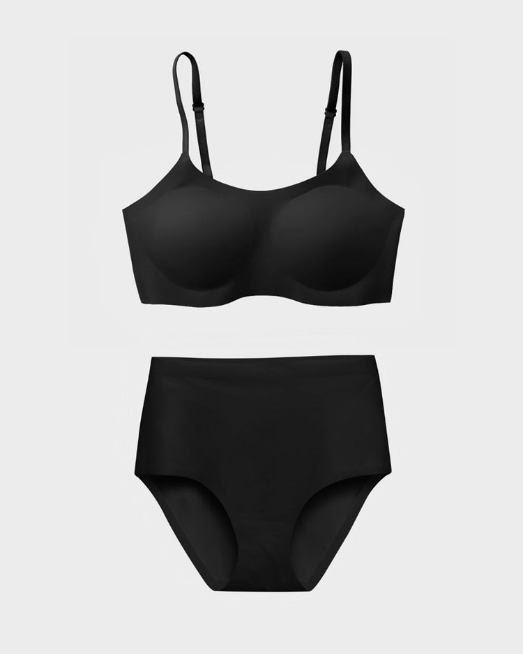 Black Support Bra Set - Comfortable and Sustainable