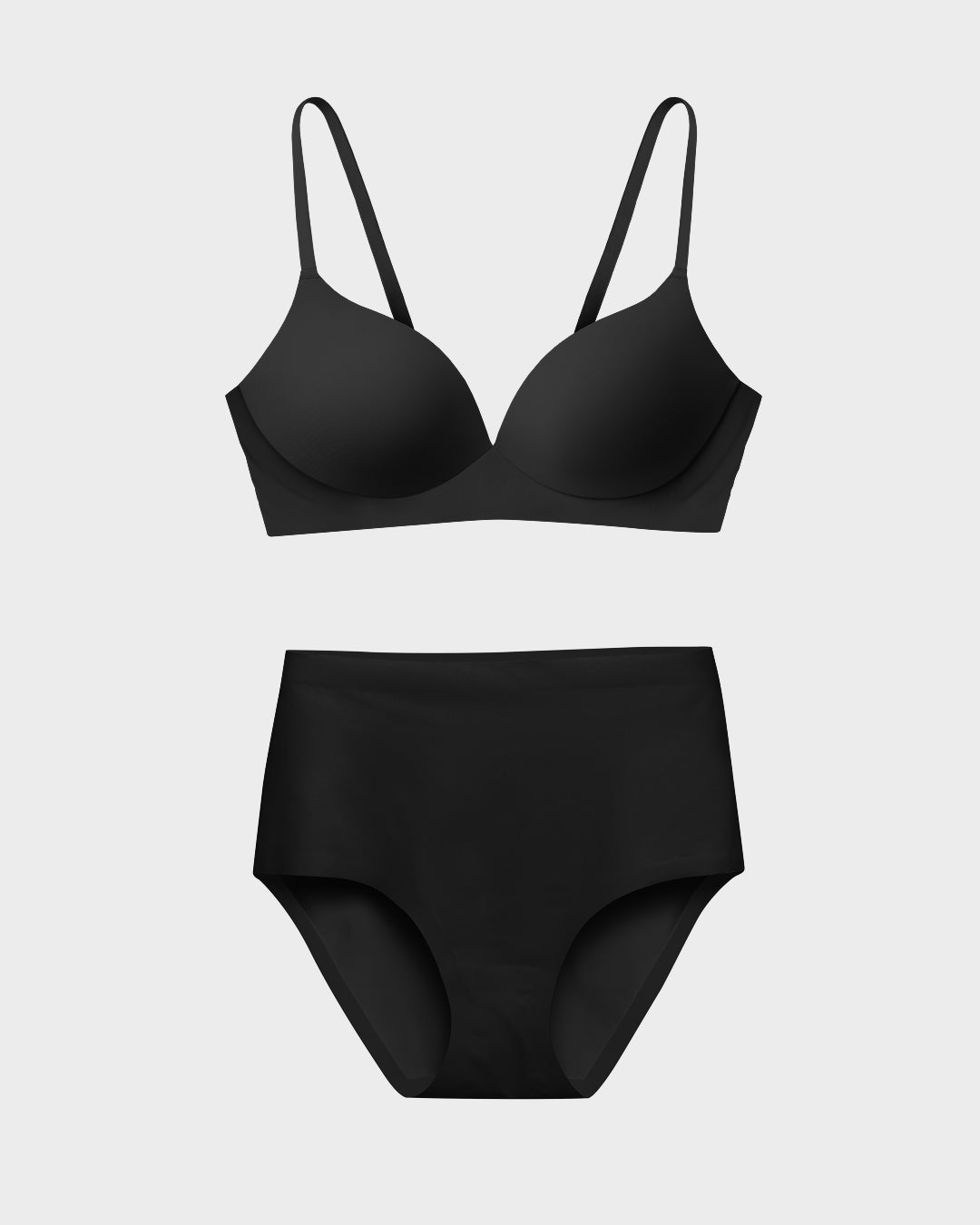 Black Pain Free T-Shirt Bra Set