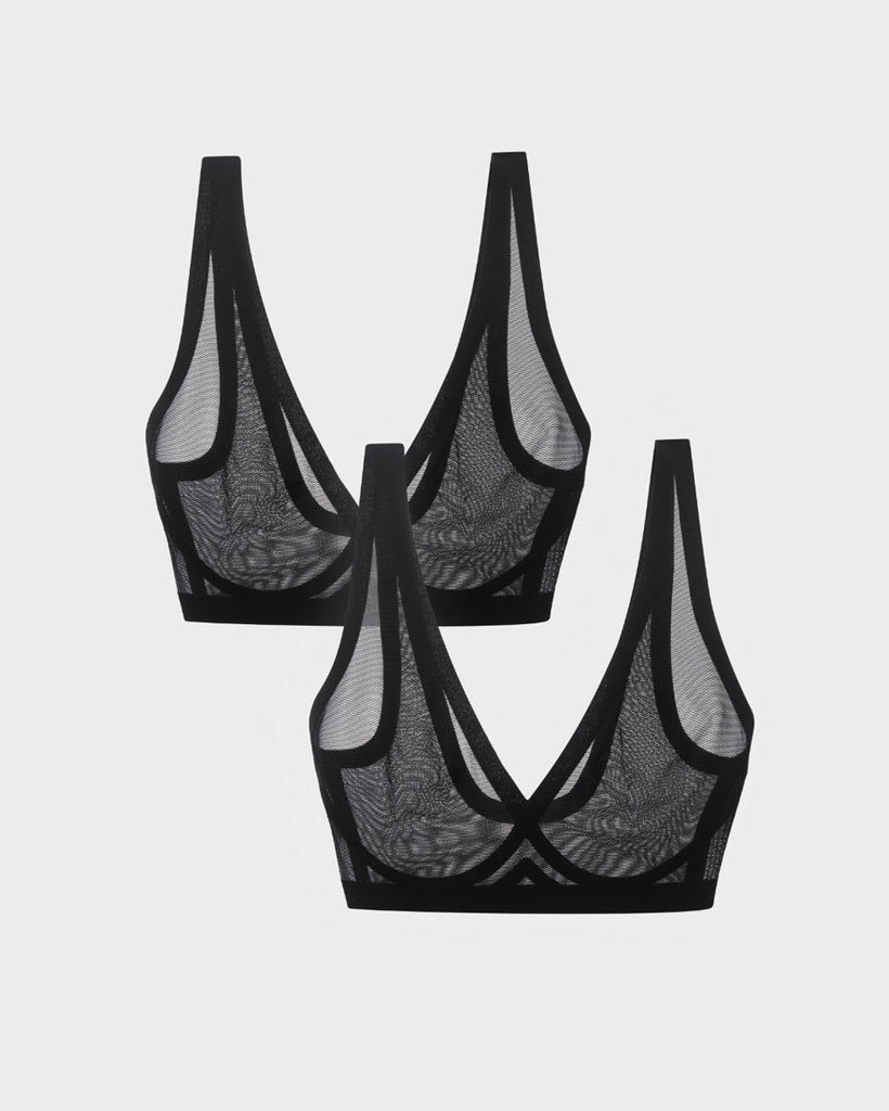 Black Sheer Bralette Bundle - Comfortable and Sustainable Lingerie | EBY