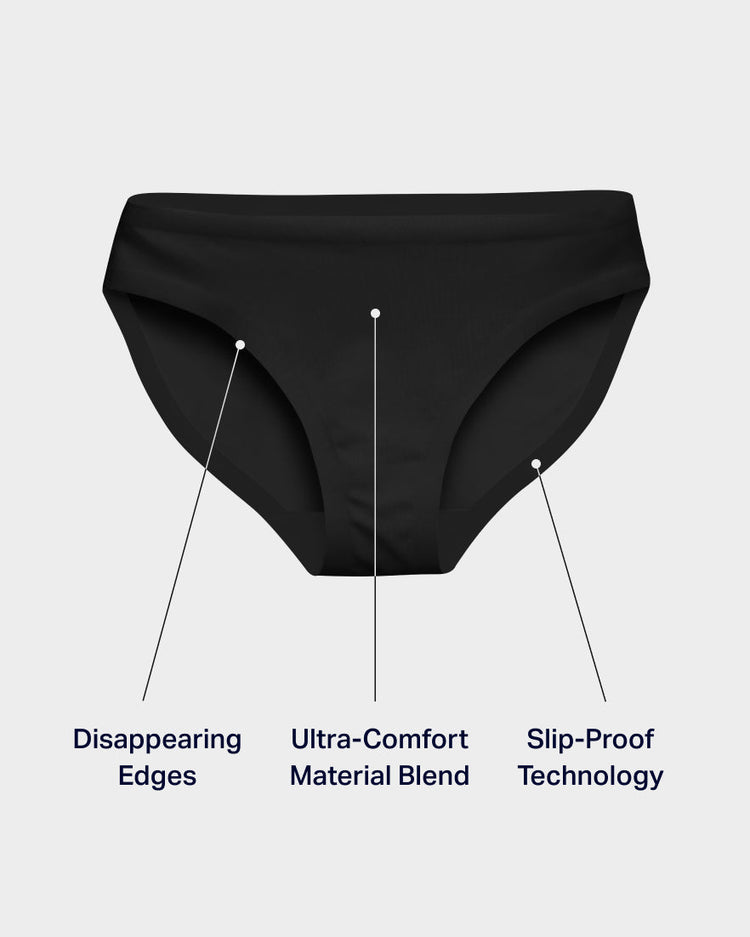 Black Cotton Bikini Underwear