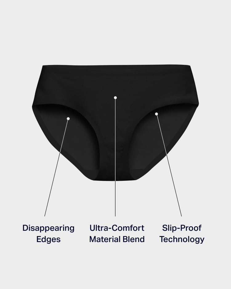 Black Brief Panties For Women // Seamless Underwear // EBY™