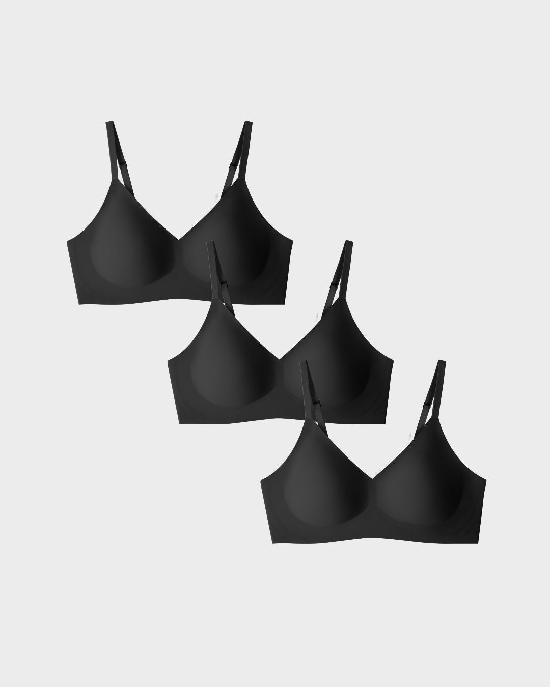 Black Relief Bra 3-Pack