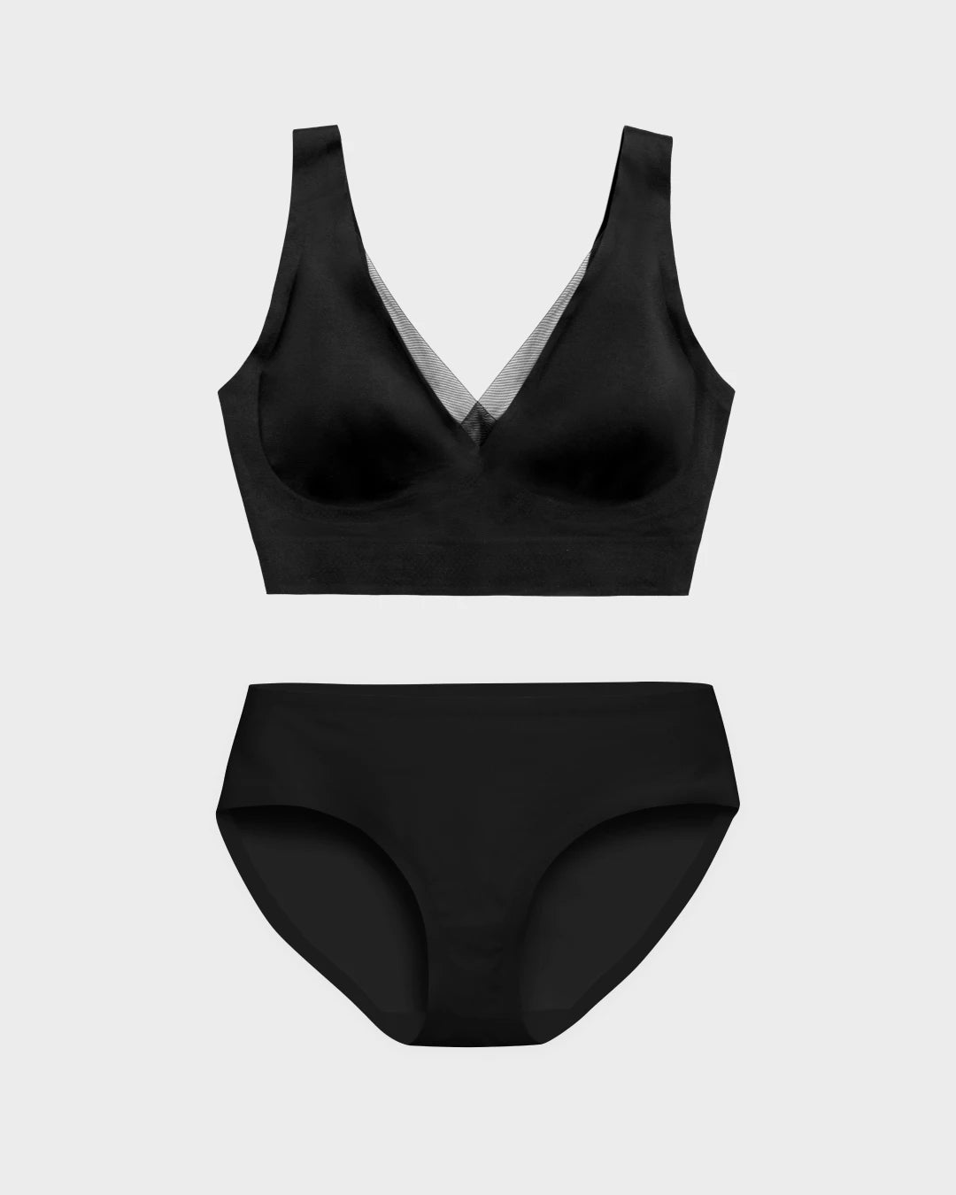 Black Smoothing Bra and Brief Set