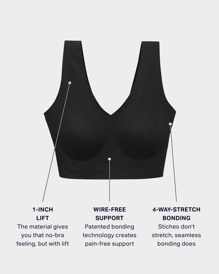 Vertvie Womens Seamless Bra No Underwire Buttery Soft Comfortable Wireless Bralette  Full Coverage Push Up Sports Bras Everyday Wear(Black,S) at  Women's  Clothing store