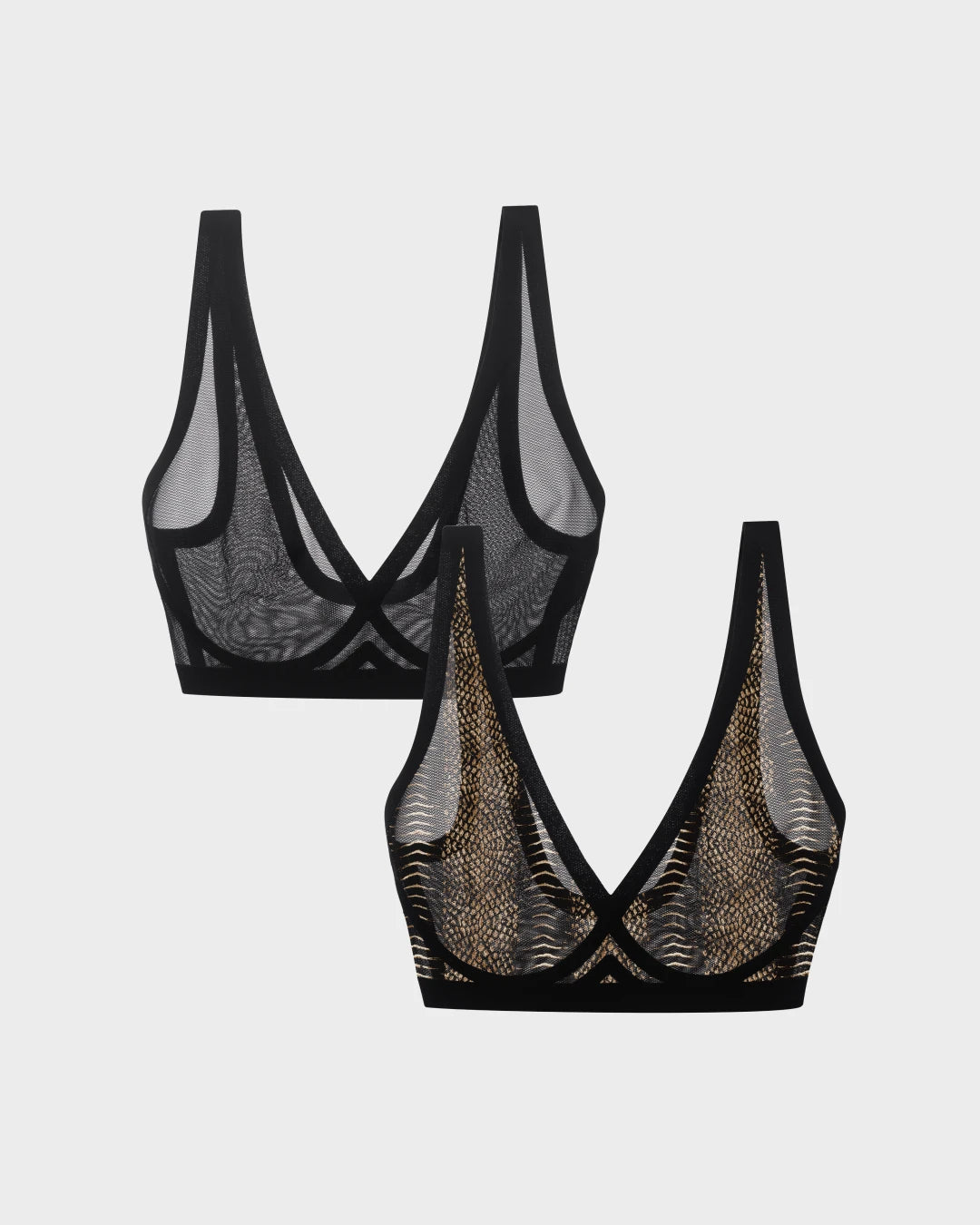 Killer Skin and Black Sheer Bralette Bundle