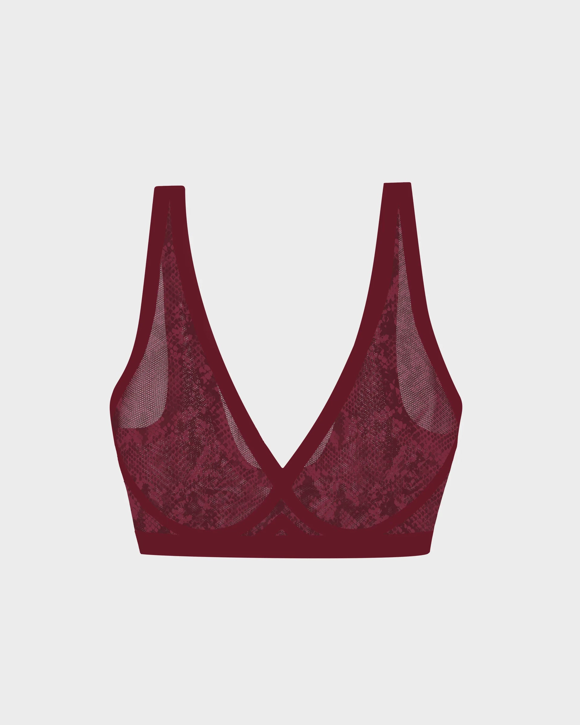 Bordeaux Snake Sheer Bralette