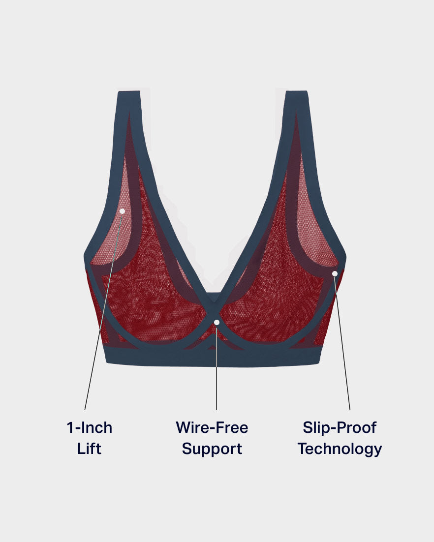 Cabernet Mesh Bralette