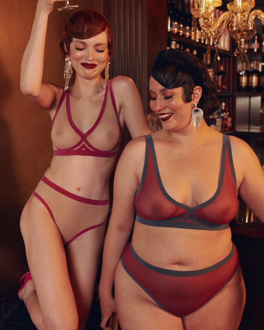 Cabernet Mesh Bralette