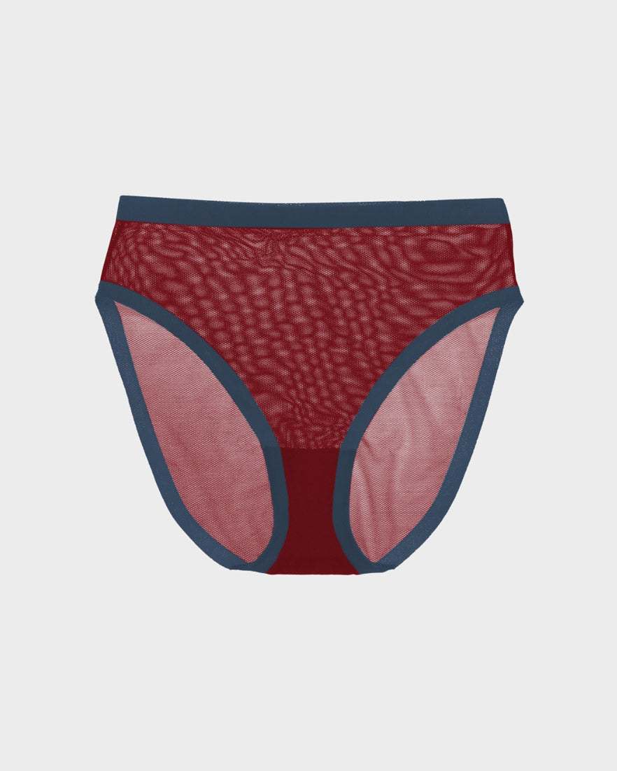 Cabernet Mesh High Cut Highwaisted