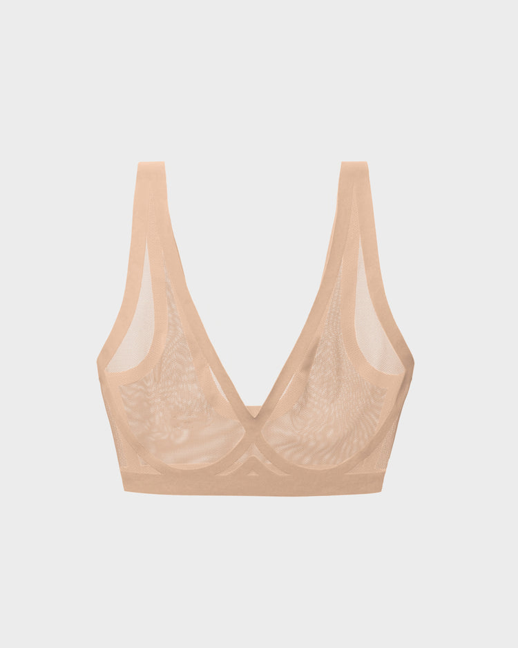 Champagne Mesh Bralette