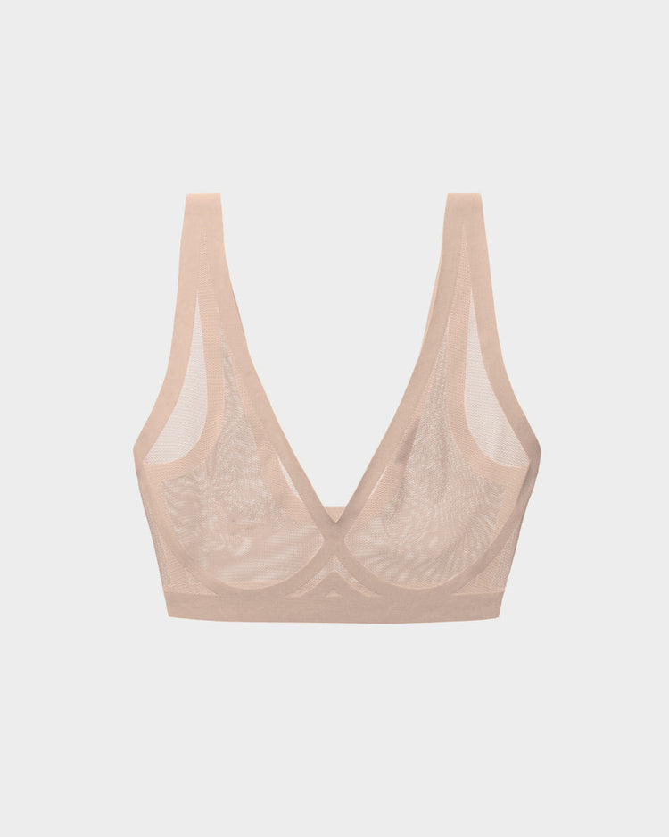 Champagne Mesh Bralette