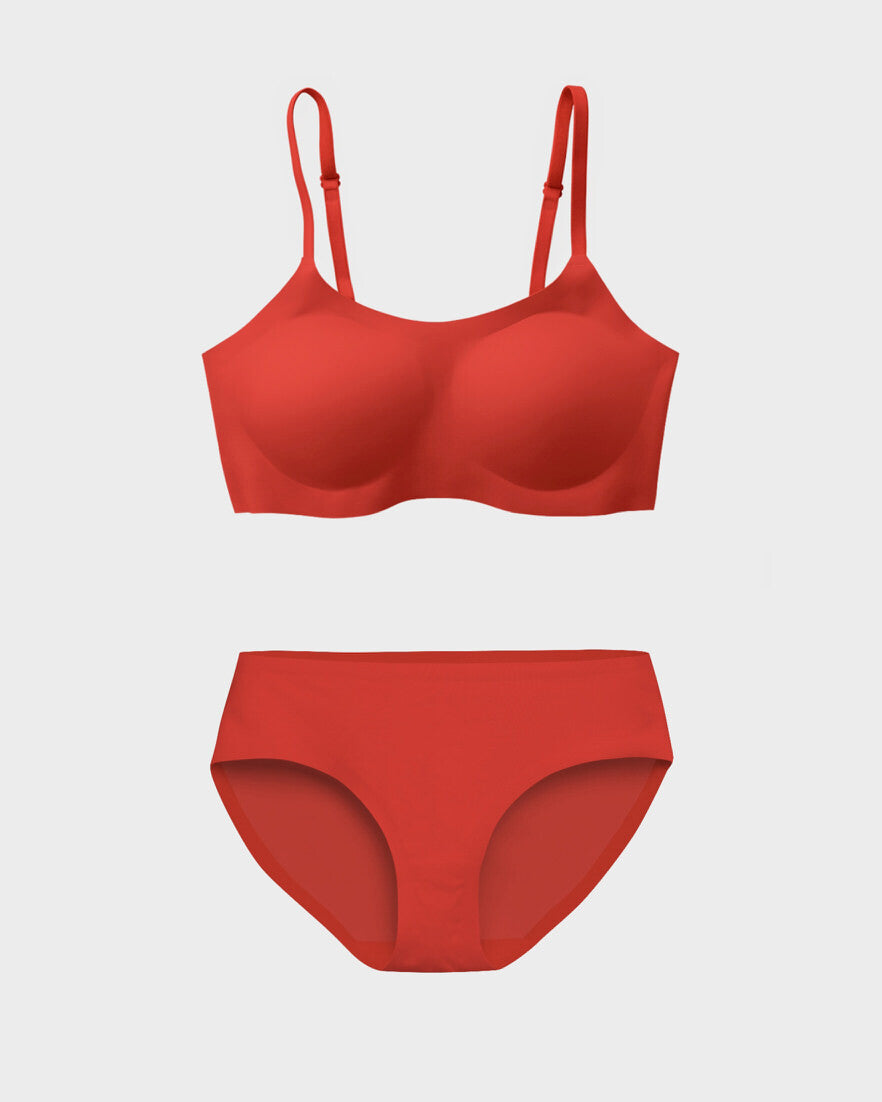 Claret Support Bra Set