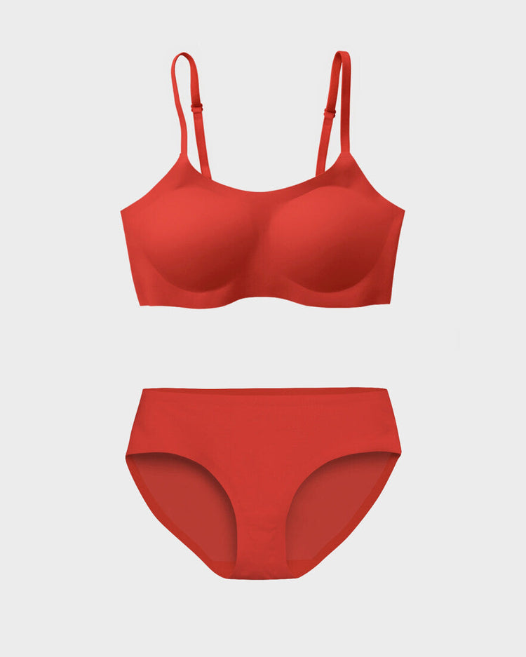 Claret Support Bra Set