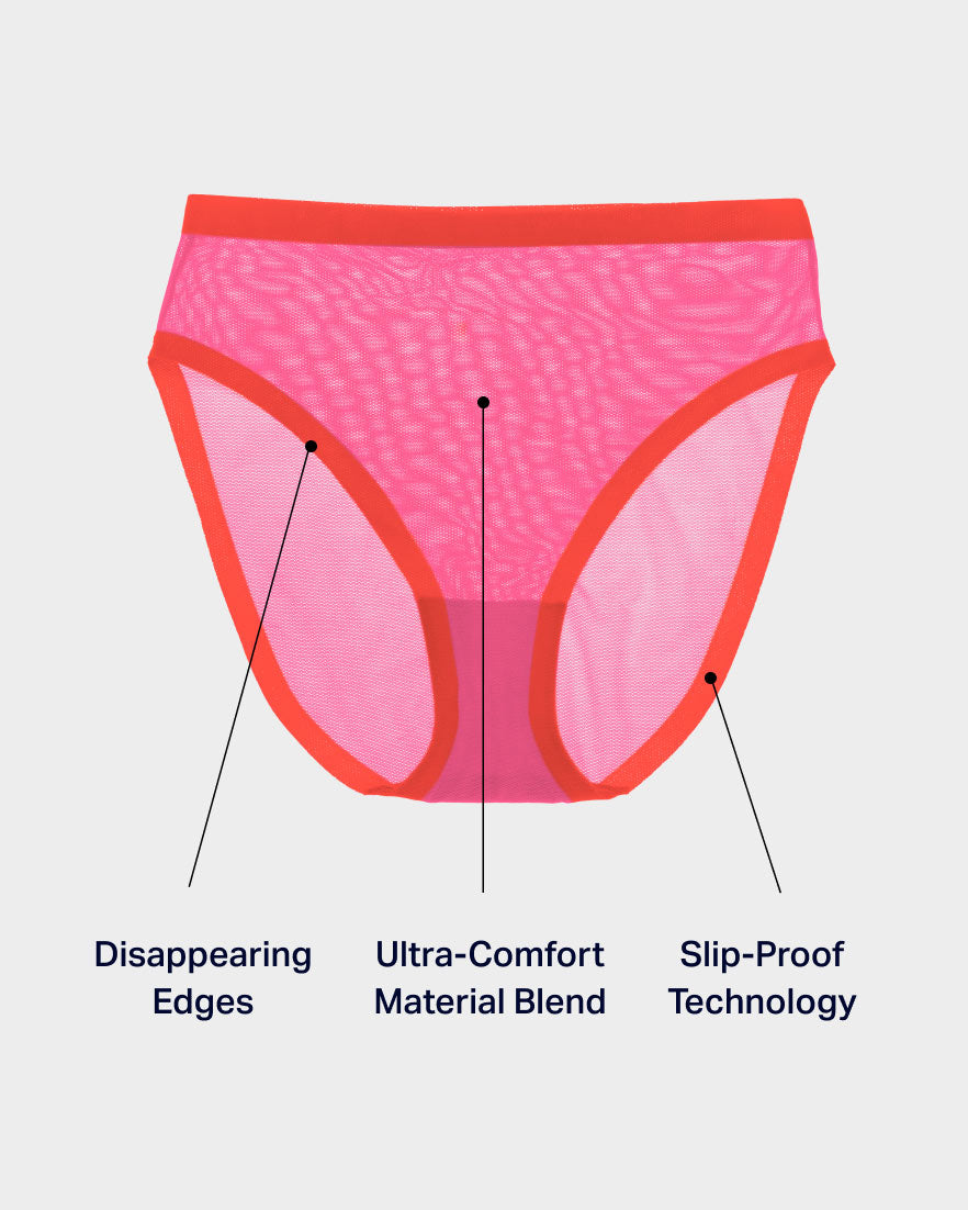 Hyper Pink Mesh Highwaisted