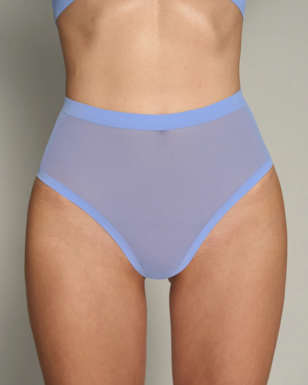 Jacaranda Mesh High Cut High Waisted