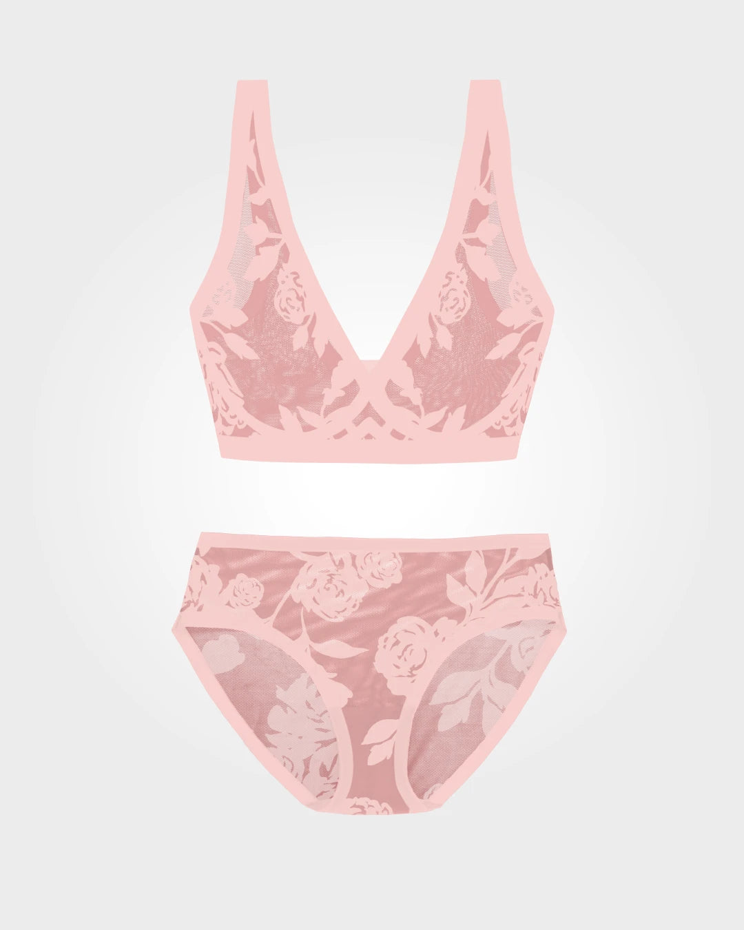 Madam Bisou Sheer Bralette and Brief Set