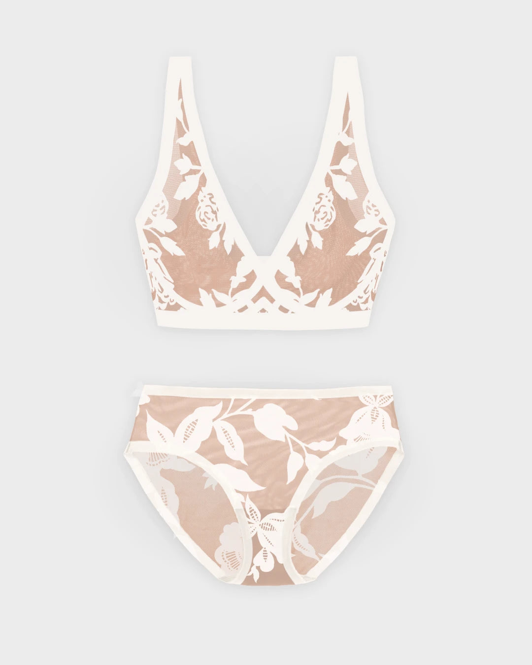 Madam Lux Sheer Bralette and Brief Set