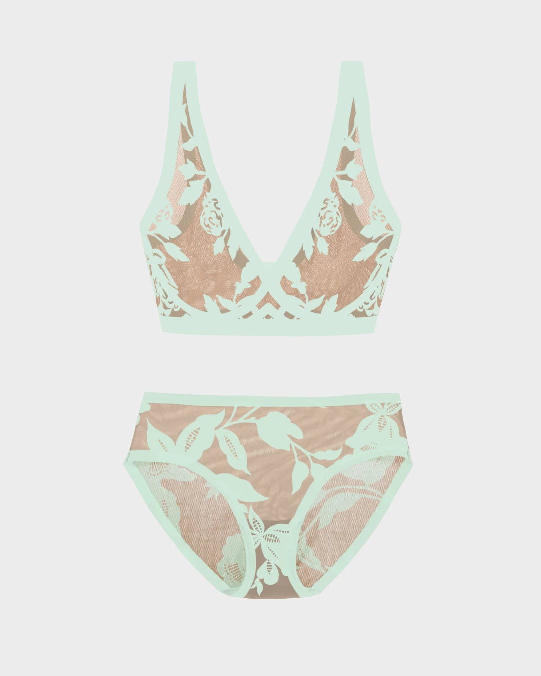 Madam Muse Sheer Bralette and Brief Set