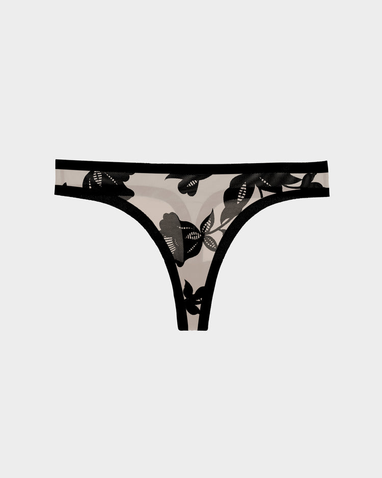 Madam Noir Mesh Thong