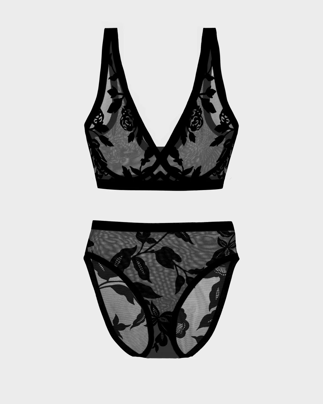 Madam Royale Sheer Bralette and High-Waisted Set