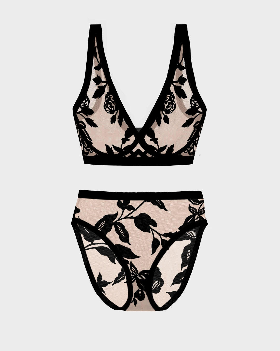 Madam Oh La La Sheer Bralette and High-Cut Set