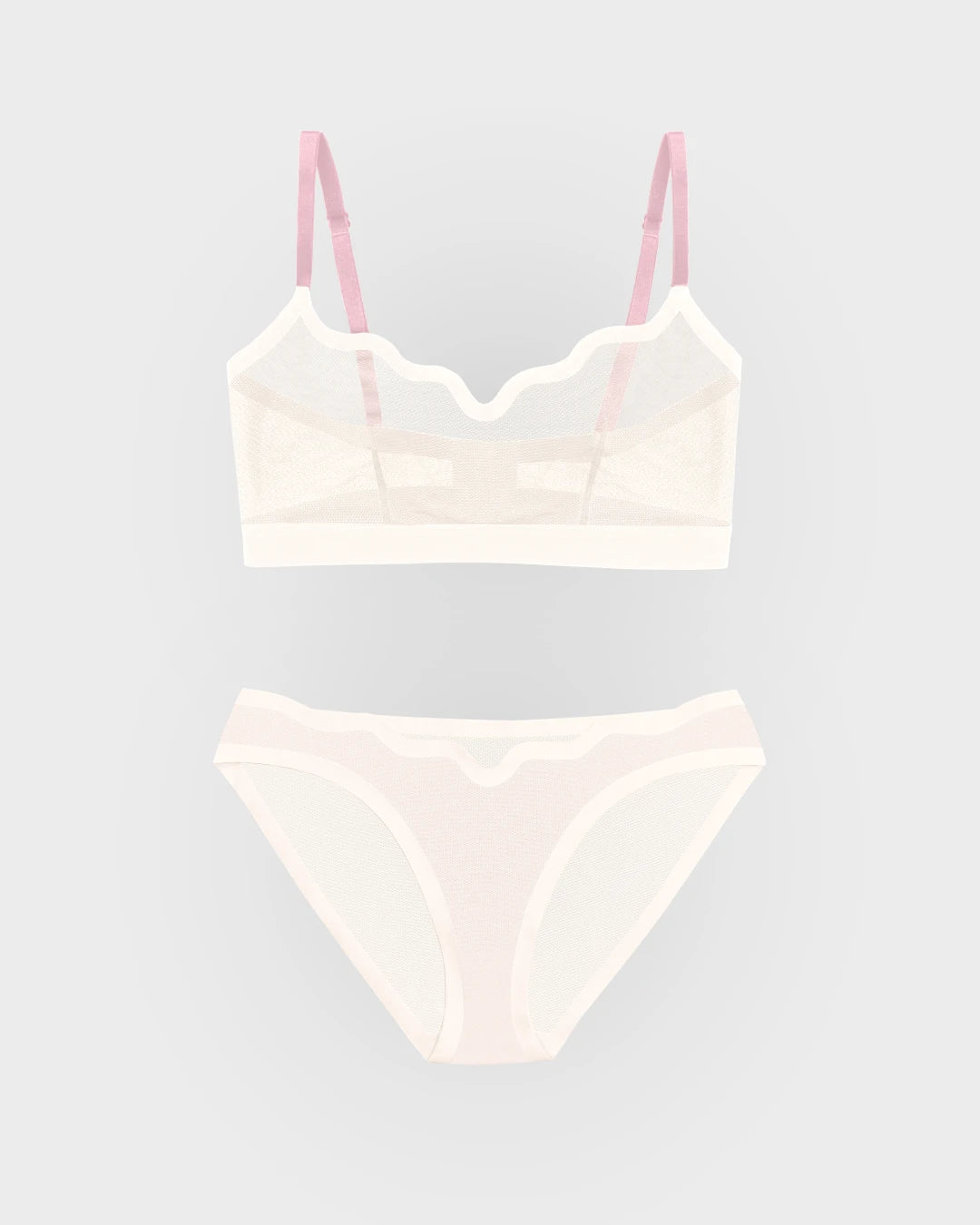 Lucy Bra Marshmallow and Sheer Bikini Marshmallow