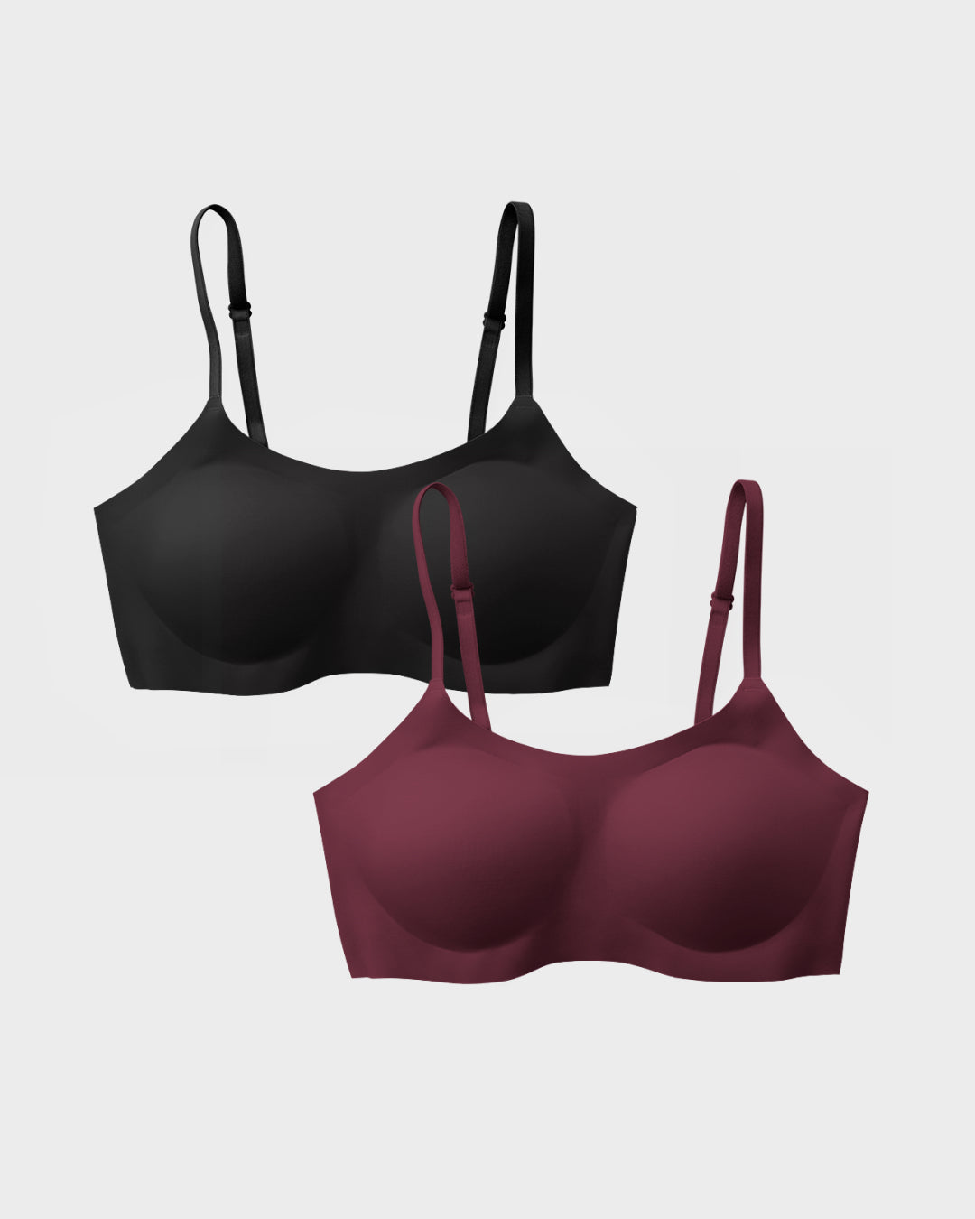Bralette Support Bundle Black and Merlot