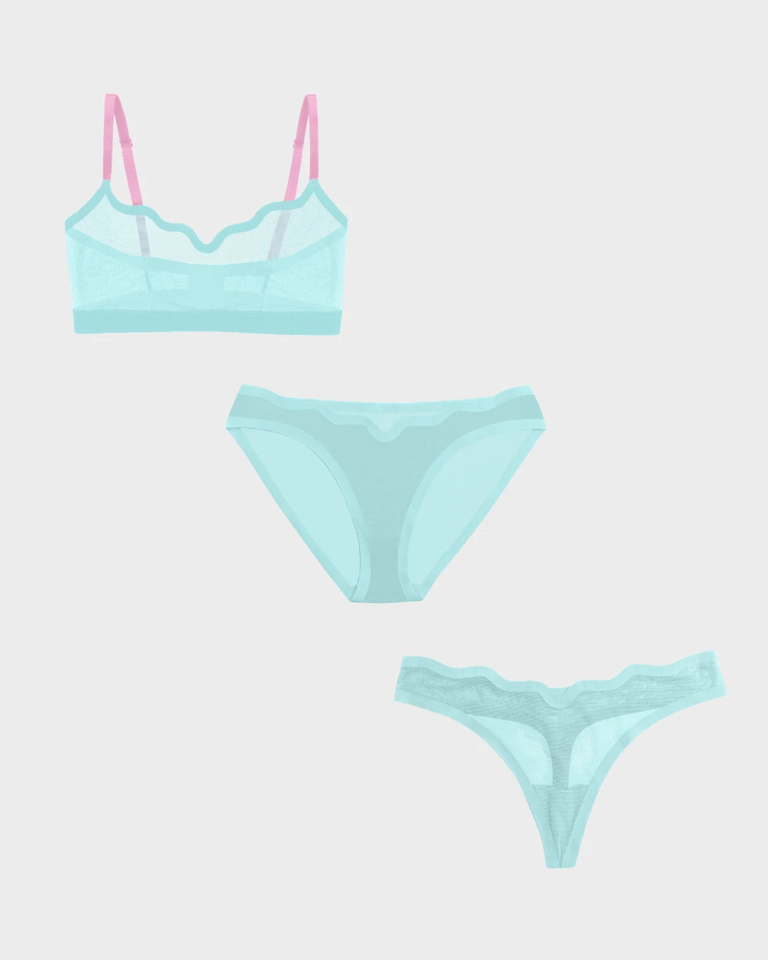 Lucy Bra Mint Jelly, Bikini, and Thong
