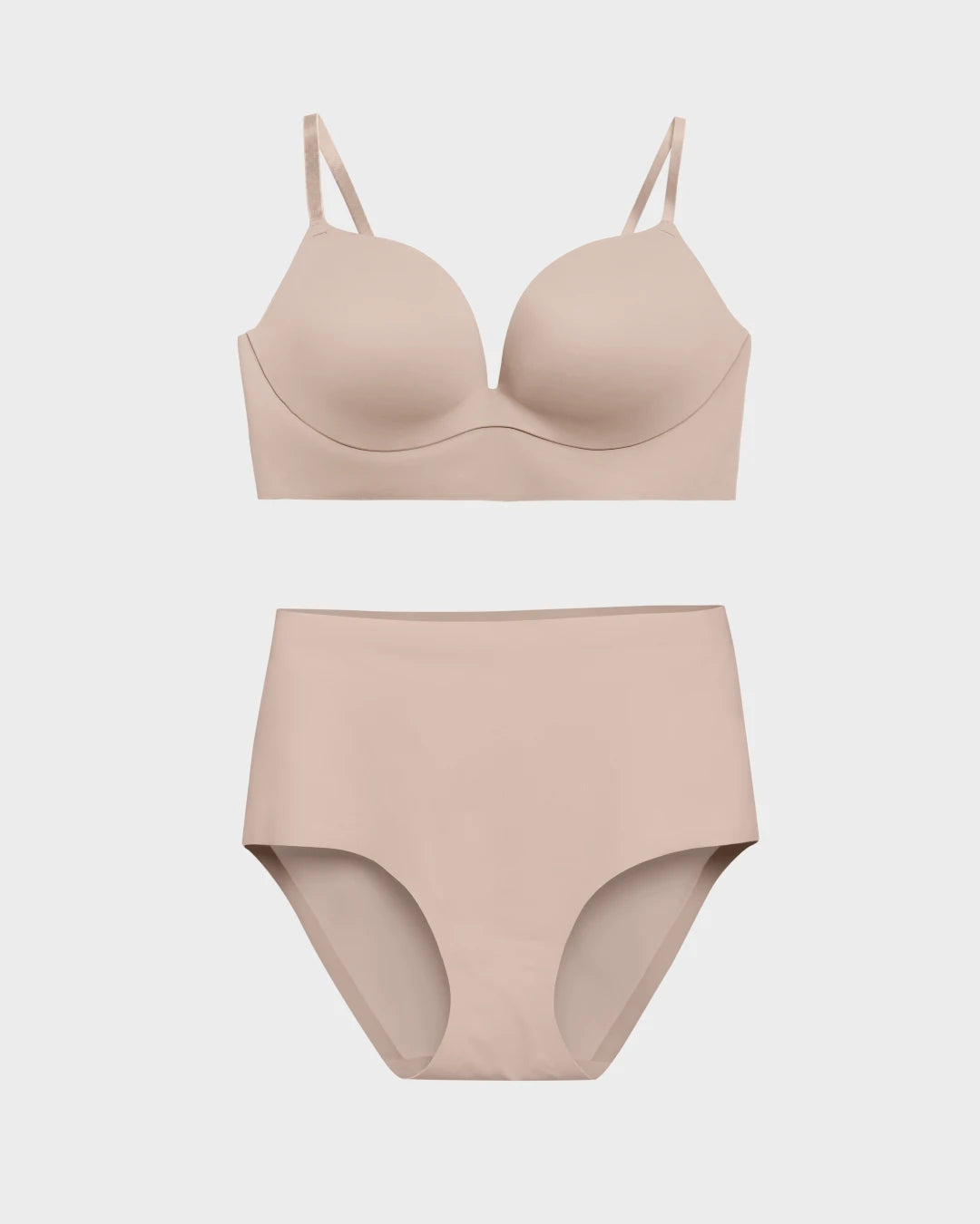 Nude Boob Job Bra and High Waisted Set