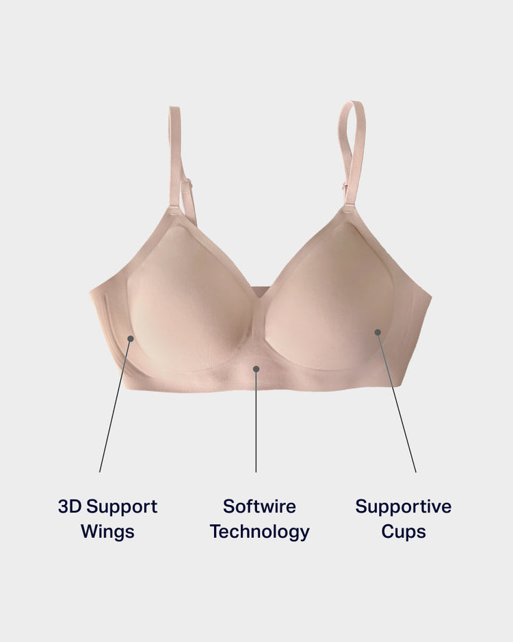 Nearly Nude Seamless Bra with Optional Straps – Midtown Bargains
