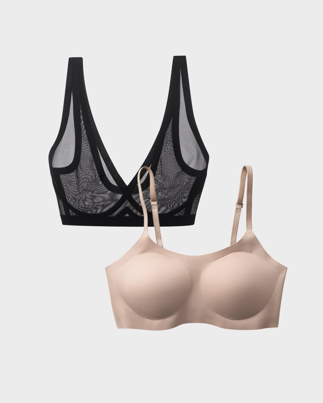 Bralette Bundle Black Sheer and Nude
