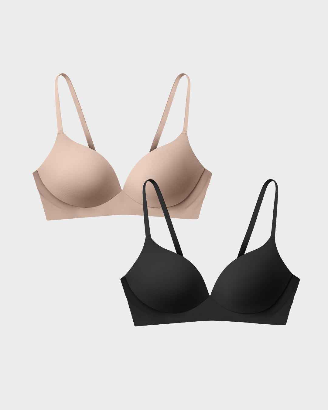 Nude and Black Pain Free T-Shirt Bra Bundle