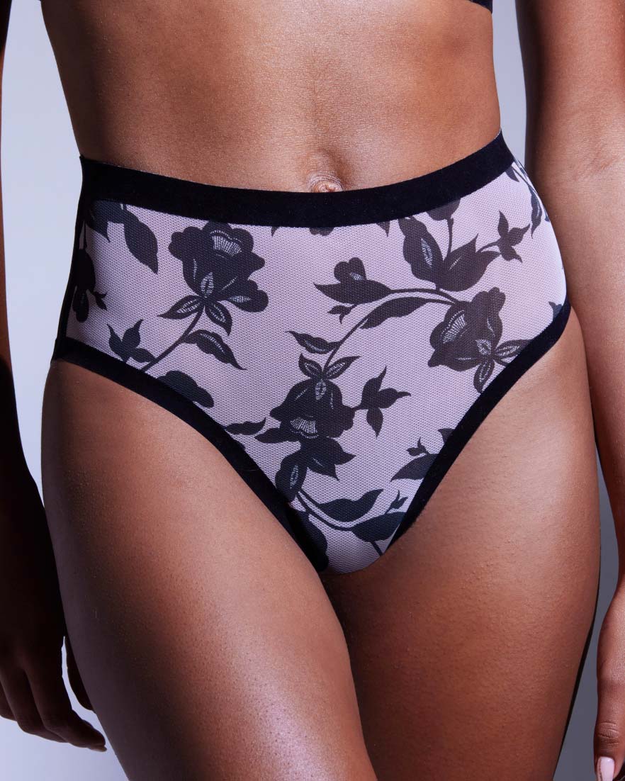 Onyx Mesh High-Cut Highwaisted