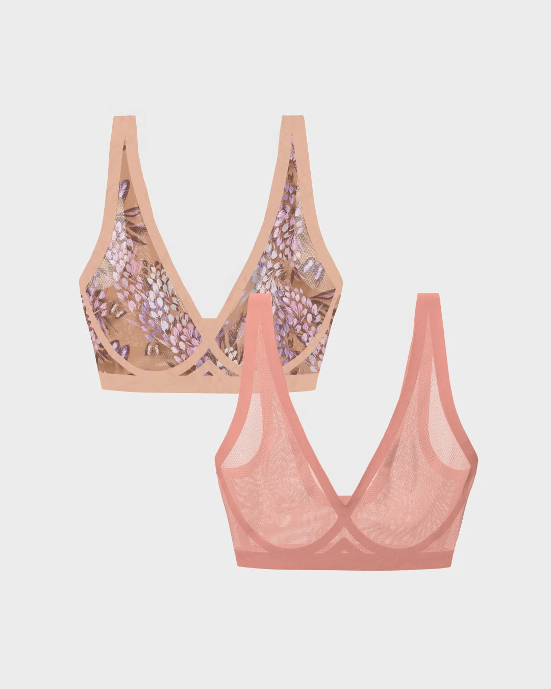 Parisian & Dusty Rose Sheer Bralette Bundle