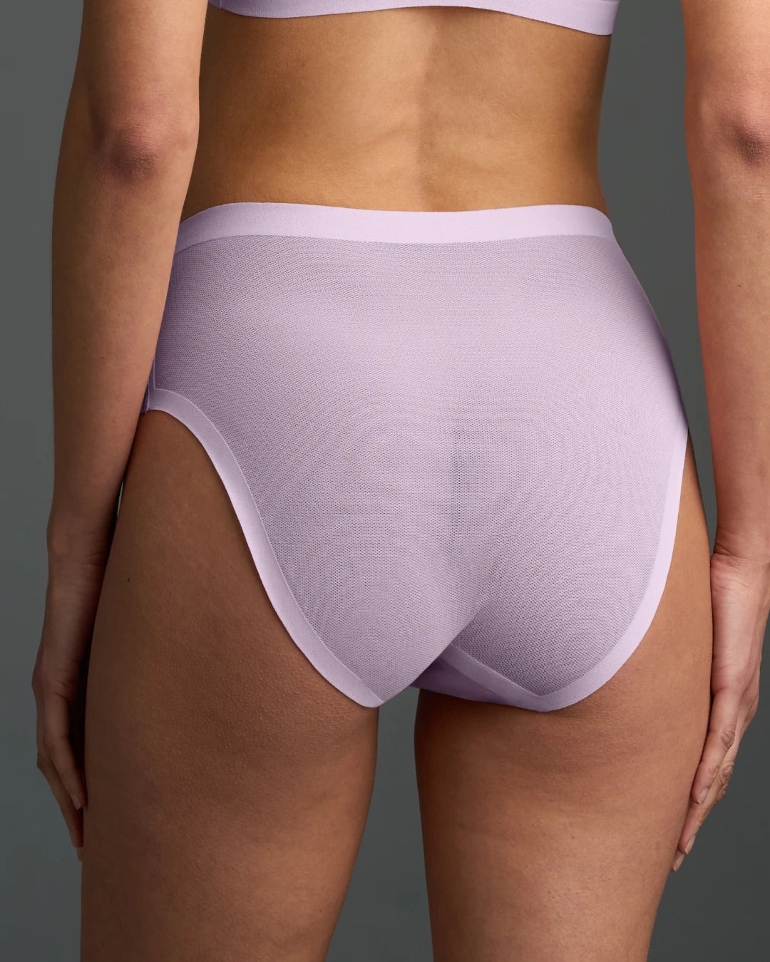 Pastel Lilac Sheer High Cut