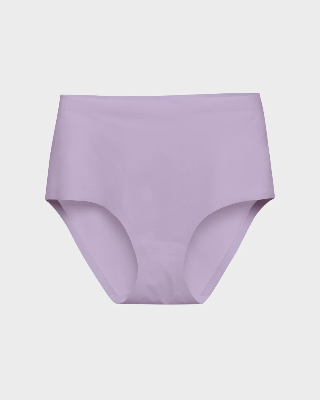 Lilac high waisted no show panties displayed on a neutral background, featuring seamless edges and smooth stretch fabric for invisible, comfortable everyday wear