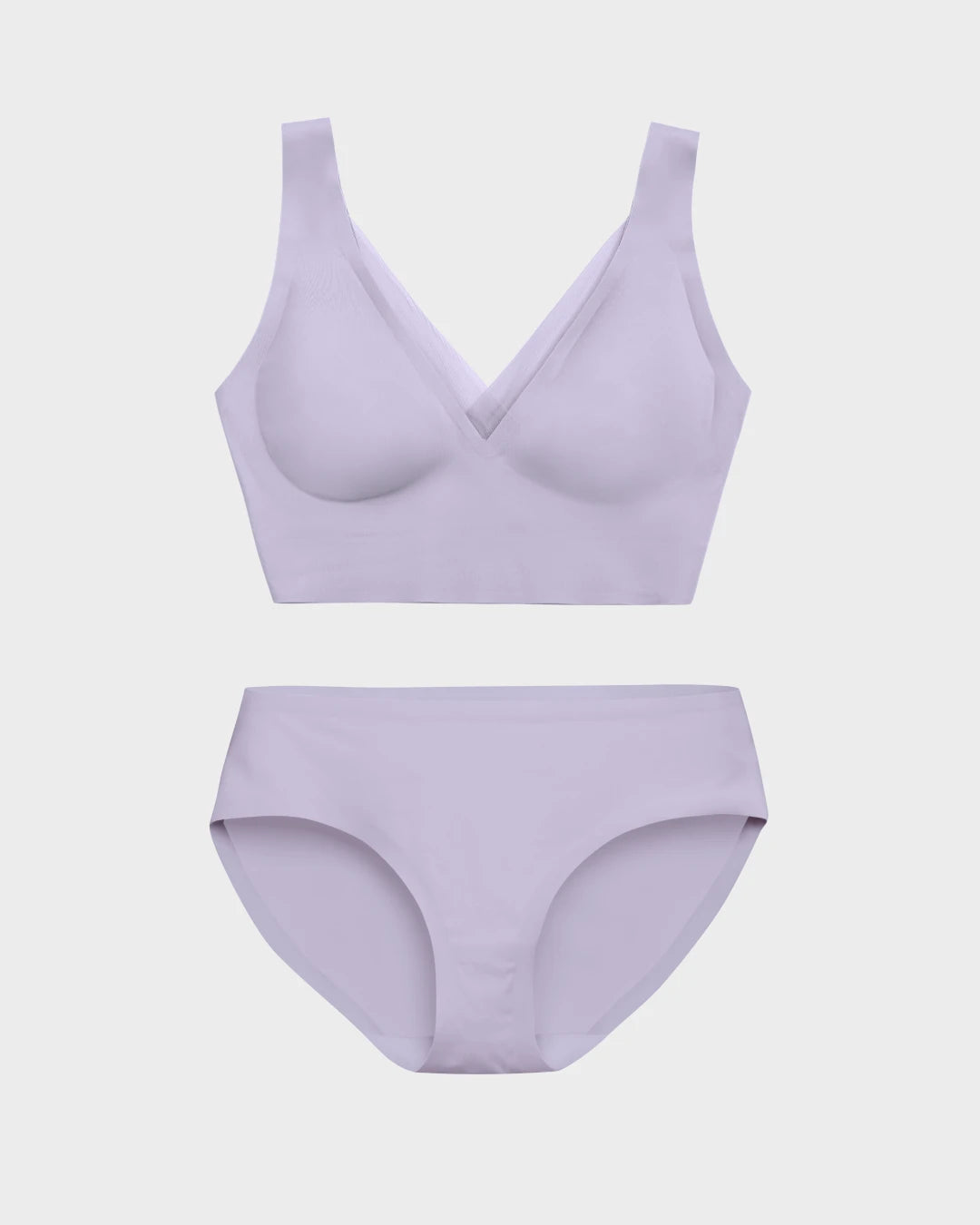 Pastel Lilac Smoothing Bra and Brief Set